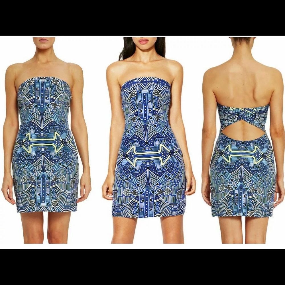 Mara Hoffman Strapless Blue Dress. Size XS